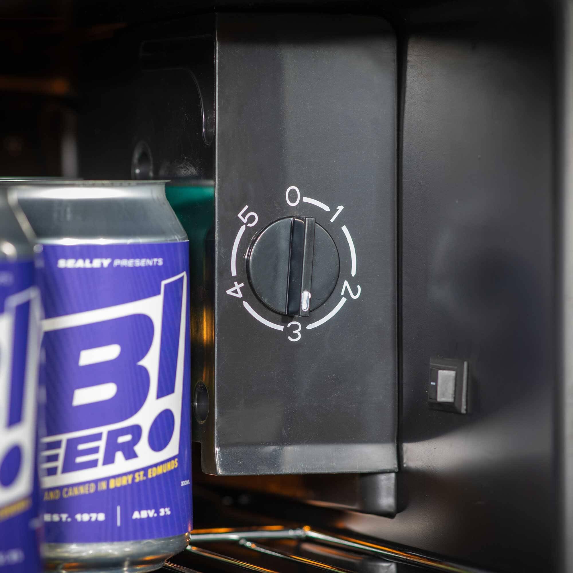 85L Under Counter Drinks/Beer & Wine Cooler Fridge with Light, Black - DH13